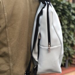 Sac à dos éthique et made in France déperlant bleu ciel 1